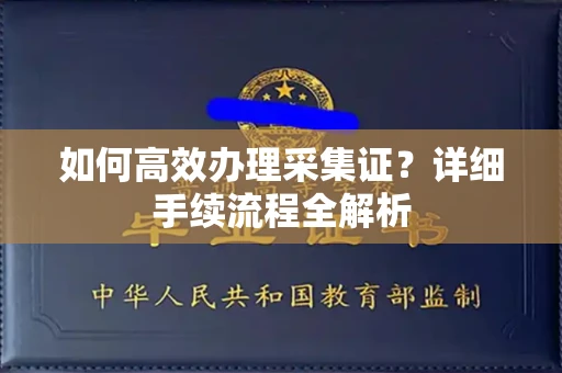 广州如何高效办理采集证？详细手续流程全解析