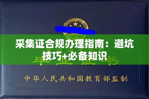 广州采集证合规办理指南:避坑技巧+必备知识