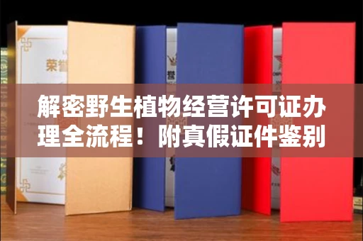 广州解密野生植物经营许可证办理全流程！附真假证件鉴别方法