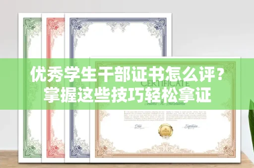 广州优秀学生干部证书怎么评?掌握这些技巧轻松拿证
